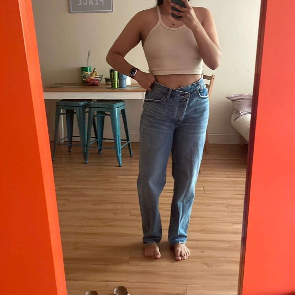 Abercrombie & Fitch Light Blue Straight-Leg Jeans